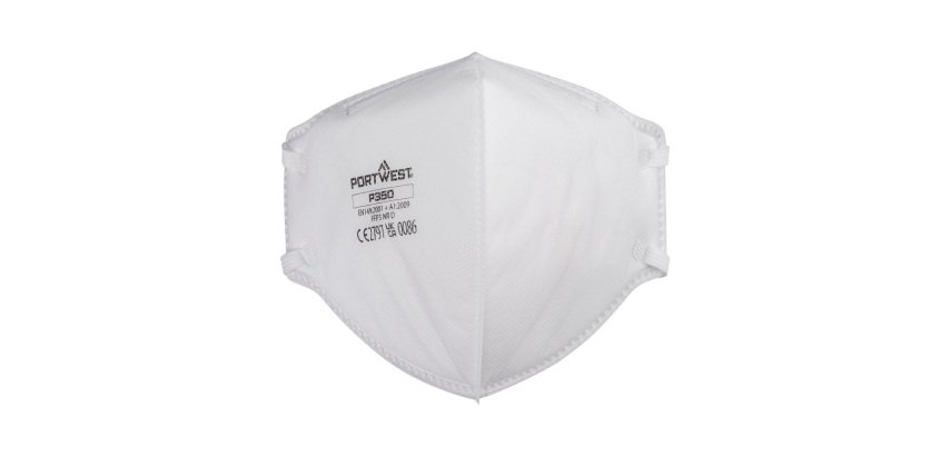 Portwest P350 Masque plat pliable FFP3 Dolomite, blanc - Lot de 20
