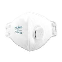 Portwest P351 Mascarilla plegada plana con válvula FFP3 (Pack20) Blanc