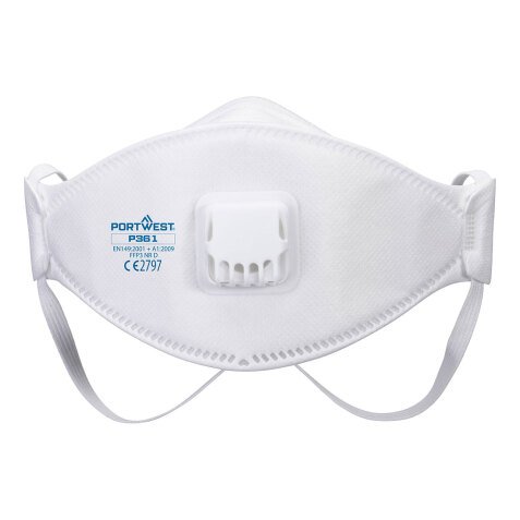 Portwest P361 Mascherina FFP3 Dolomia con Valvola – Confezione da 10 Blanc