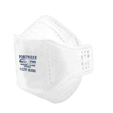 Portwest P390 Masque plat pliable EAGLE FFP3 Dolomite, blanc - Lot de 10