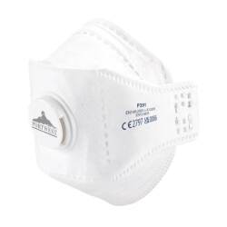 Portwest P391 Masque EAGLE pliable FFP3 Dolomite avec valve (Pk10) Blanc