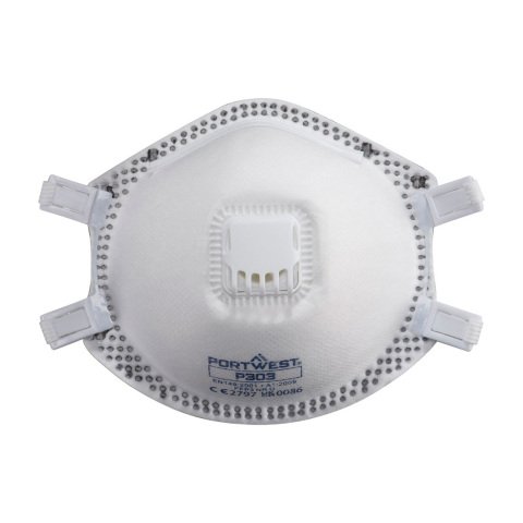 Portwest P303 Mascarilla Dolomite con válvula FFP3 (pack 10) Blanc