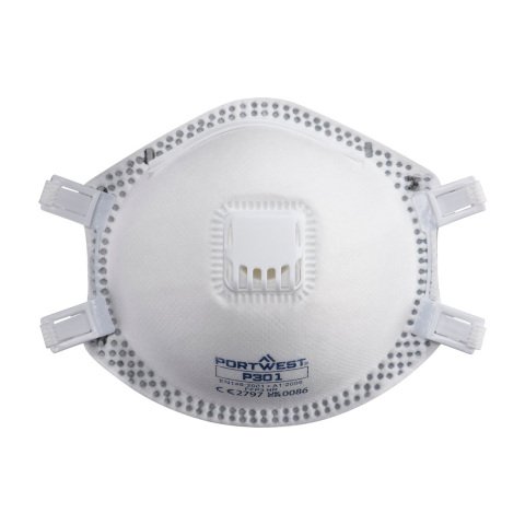 Portwest P301 Mascarilla con válvula FFP3 (pack 10) Blanc