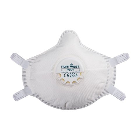 Portwest P307 Mascarilla reutilizable compacta Ultimate FFP3 (Pack5) Blanc