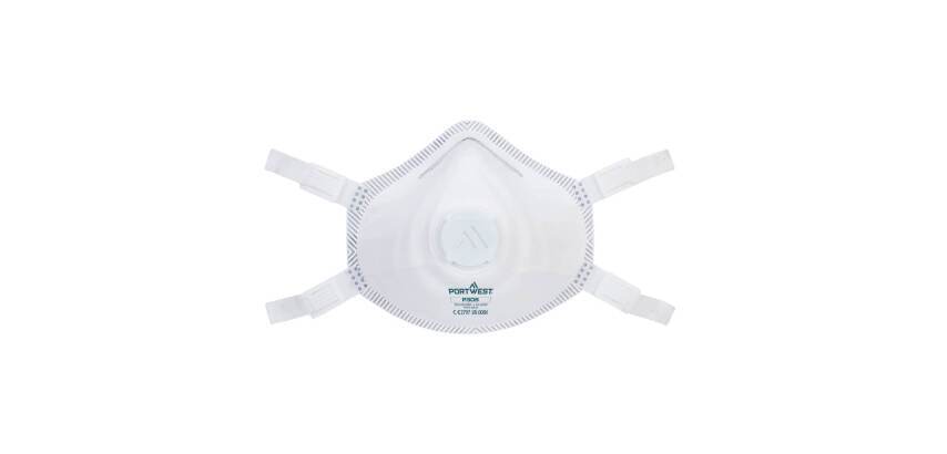 Portwest Masque respiratoire FFP3 haut de gamme, blanc - Lot de 5