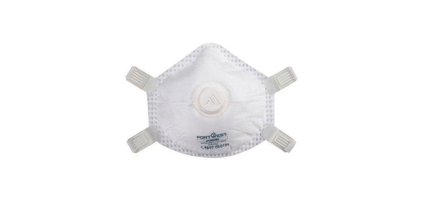 Portwest Masque FFP3 Ultimate réutilisable avec valve, blanc - Lot de 5