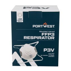 Portwest P311 Mascarilla moldeada con válvula FFP3 Blanc