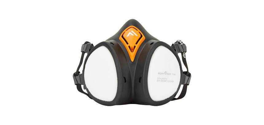 Portwest P440 A2P3 Demi-masque prêt à l'emploi Noir