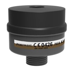 Portwest P956 Filtro de combinación A2P3 con conexión de rosca universal (pack 4) Noir