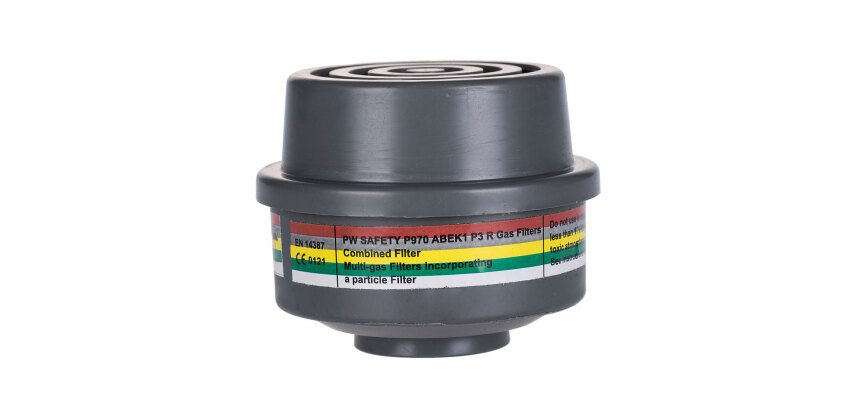 Portwest P970 Filtro de combinación ABEK1P3 con conexión de rosca especial (pack 4) Gris
