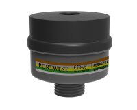 Portwest P976 Filtro de combinación ABEK2P3 con conexión de rosca universal (pack 4) Noir