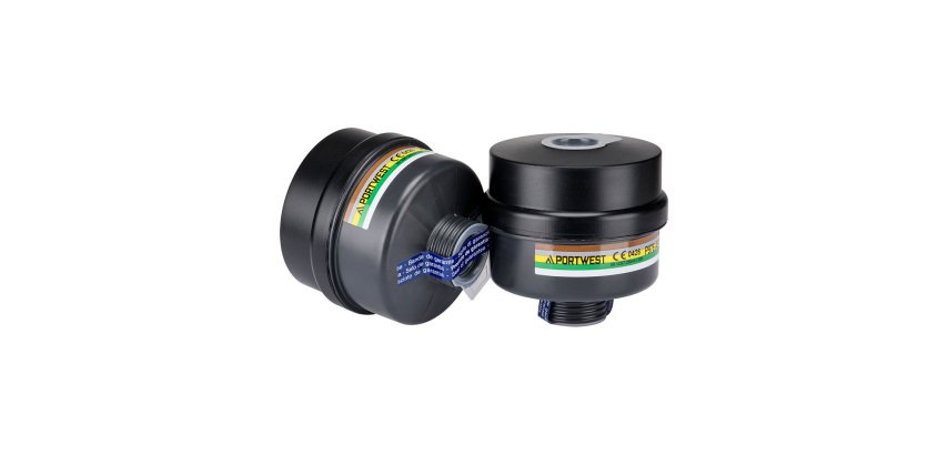 Portwest P976 Filtro de combinación ABEK2P3 con conexión de rosca universal (pack 4) Noir