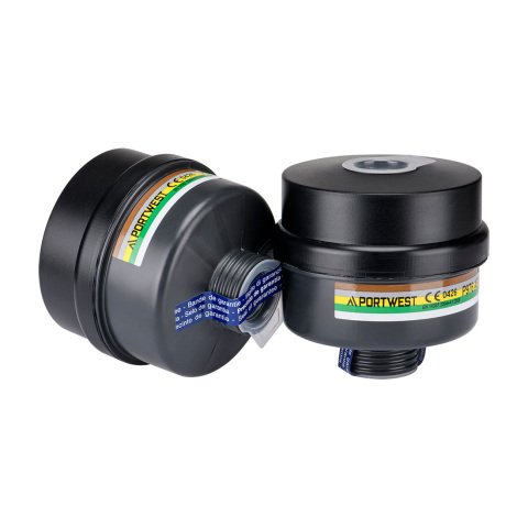 Portwest P976 Filtro de combinación ABEK2P3 con conexión de rosca universal (pack 4) Noir