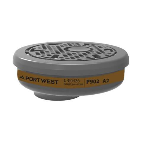 Portwest P902 Filtro de gases A1 con conexión de bayoneta (pack 6)