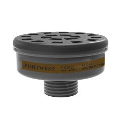 Portwest P906 Filtro de gases A2 con conexión de rosca universal (pack 6) Noir