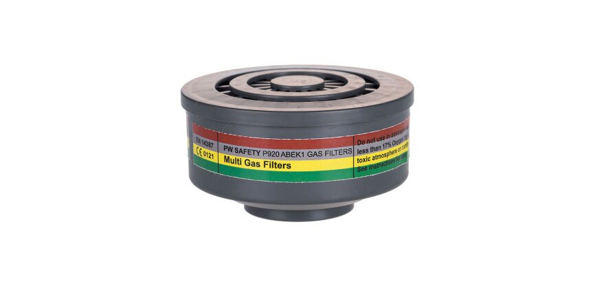 Portwest P920 Filtre à gaz ABEK1 - Raccord à filetage spécial (Pk4) Gris