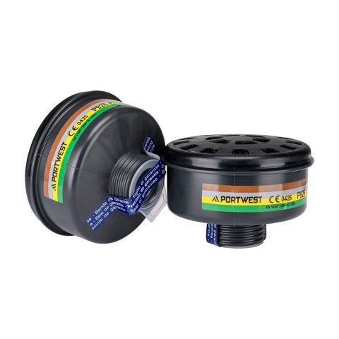 Portwest P926 Filtro de gases ABEK2 con conexión de rosca universal (pack 4) Noir