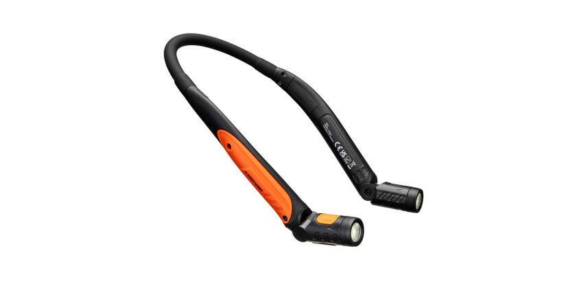 Portwest PA73 Lampe collier rechargeable par USB Noir/Orange