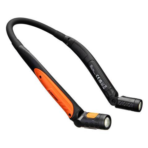 Portwest PA73 Linterna LED de cuello, recargable por USB Noir/Orange