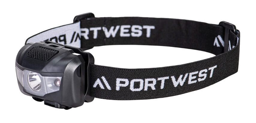Portwest PA71 Lampe frontale rechargeable USB Noir