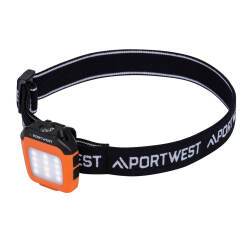 Portwest PA74 Luz LED multifunción para gorras recargable por USB Orange/Noir