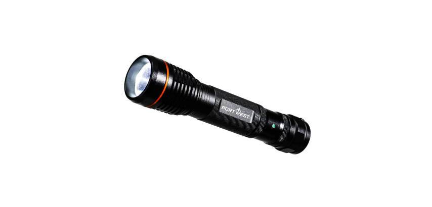 Portwest PA75 Torche rechargeable USB Noir