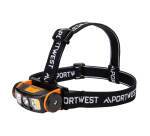 Portwest PA76 Lampe frontale USB à LED avec détecteur de mouvement Noir/Orange