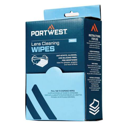 Portwest PA01 Toallitas para limpiar lentes Blanc