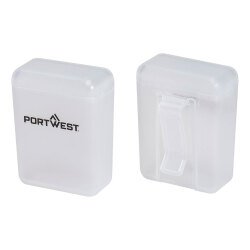 Portwest PA09 Boîte de rangement pour bouchons d'oreille (Pk50) Blanc