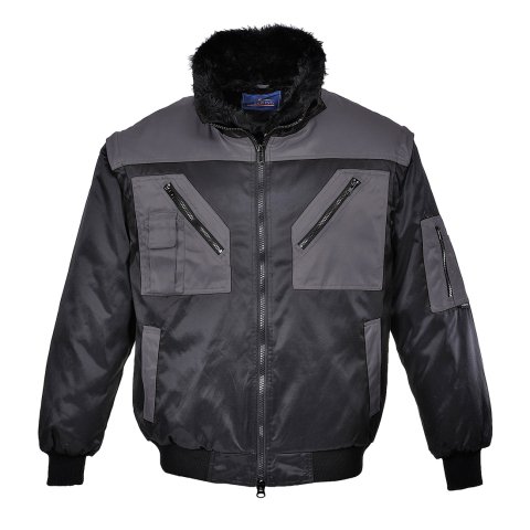 Portwest PJ20 Cazadora Pilot bicolor Noir/Gris - Talla XXXL
