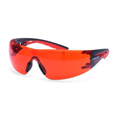 Portwest PS27 Gafas de seguridad Tech Look Lite KN Rouge