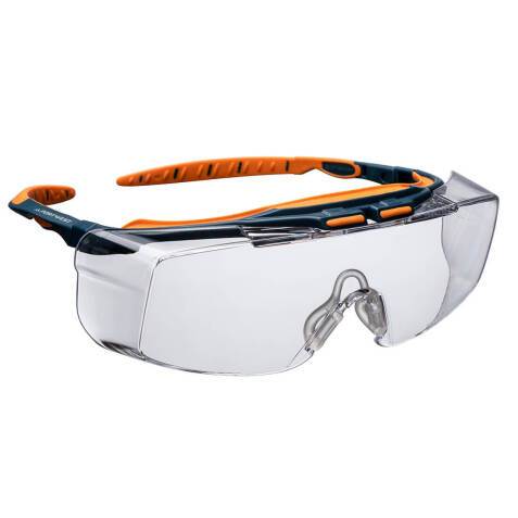 Portwest PS24 Lunette de sécurité Peak OTG (anti-rayures et anti-buées) Incolore