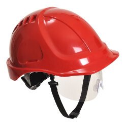 Portwest PW54 Casque à visiere Endurance Plus visor Rouge