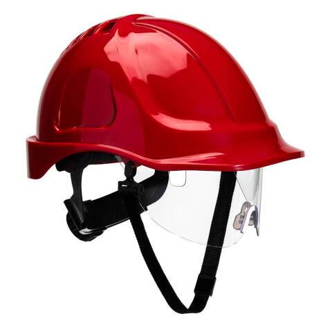 Portwest PW55 Casco Endurance con visor Rouge