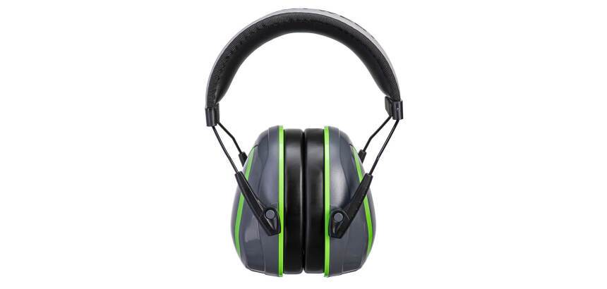 Portwest PW72 Casque anti-bruit HV Extreme basse Gris /Vert