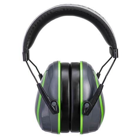 Portwest PW72 Casque anti-bruit HV Extreme basse Gris /Vert