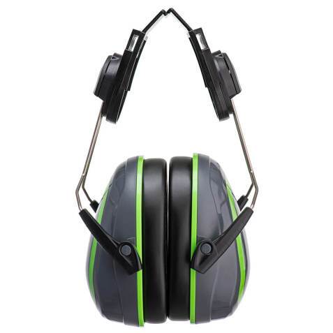 Portwest PW75 HV Extreme Ear Defenders Low Clip-On Gris /Vert