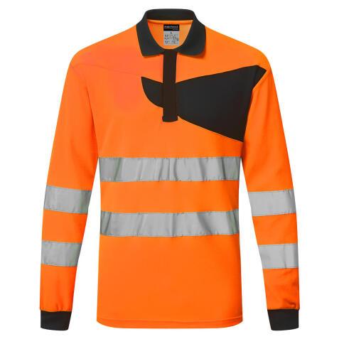 Portwest PW220 Polo de alta visibilidad PW2 Hi-Vis, de manga larga