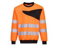 Portwest PW277 Sudadera PW2 de alta visibilidad con cuello redondo