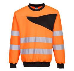 Portwest PW277 Sudadera PW2 de alta visibilidad con cuello redondo
