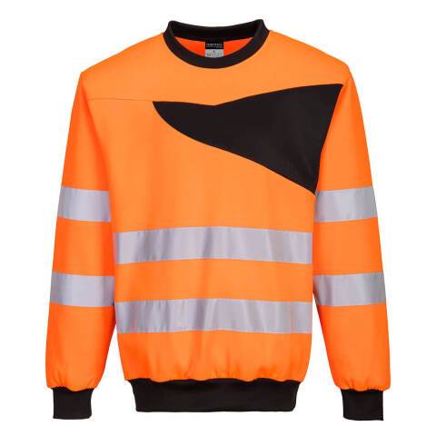 Portwest PW277 Sudadera PW2 de alta visibilidad con cuello redondo - Talla L