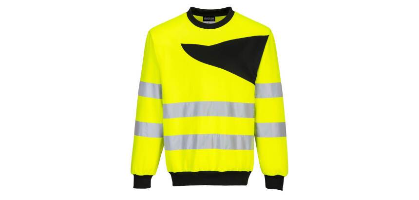 Portwest PW277 Hochsichtbarkeits-Sweatshirt mit Rundhalsausschnitt PW2