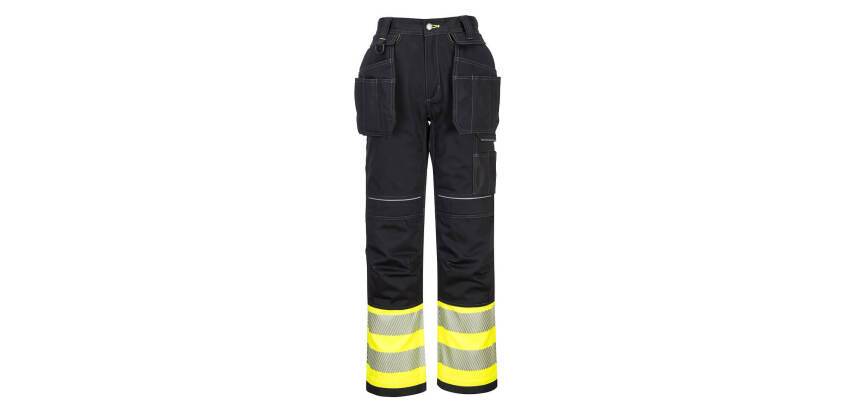 Portwest PW307 Holster Pants PW3 Hi-Vis Class 1 Yellow/Black - Size 41 - Standard