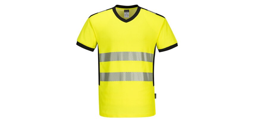 Portwest PW310 V-Ausschnitt T-Shirt PW3 Hi-Vis