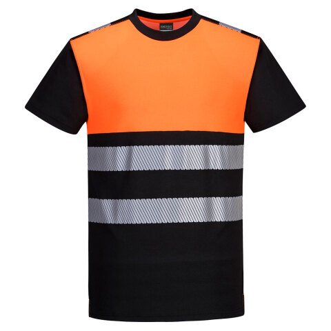 Portwest PW311 Camiseta PW3 de alta visibilidad, clase 1 Noir/Orange - Talla 4XL