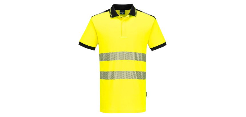 Portwest PW317 Hoog Zichtbaarheids Polo PW3 Katoen Comfort Korte Mouwen