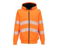 Portwest PW321 Sudadera de invierno con cremallera y capucha PW321 Hi-Vis Zipped Winter