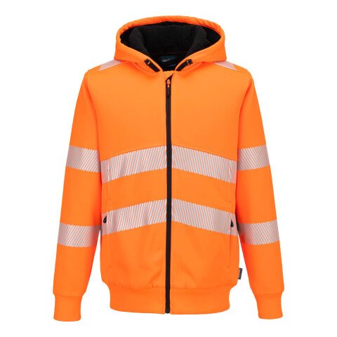 Portwest PW321 Sudadera de invierno con cremallera y capucha PW321 Hi-Vis Zipped Winter Orange - Talla XXXL