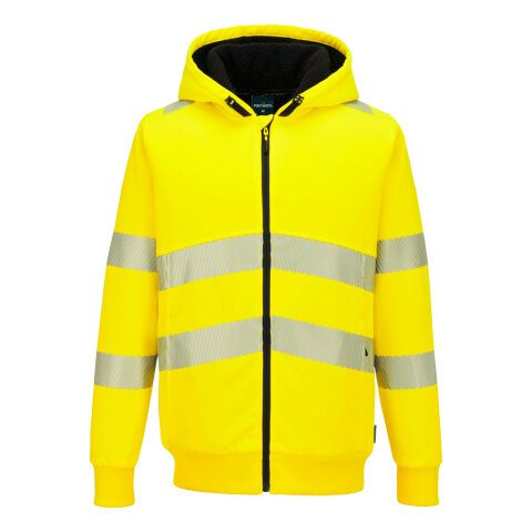 Portwest PW321 Sudadera de invierno con cremallera y capucha PW321 Hi-Vis Zipped Winter Jaune - Talla XXXL