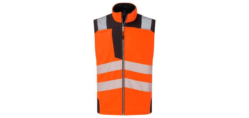 Portwest PW325 Softshell sans manches Hi-Vis (3 couches)